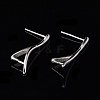 Anti-Tarnish Rhodium Plated 925 Sterling Silver Stud Earring Findings STER-F048-36P-5