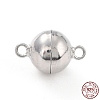 Anti-Tarnish Rhodium Plated 925 Sterling Silver Magnetic Clasps STER-A001-02A-P-4