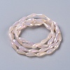 Electroplated Opaque Glass Beads Strands X-EGLA-L015-FR-B13-01-2