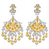 Brass Micro Pave Cubic Zirconia Dangle Stud Earrings EJEW-H014-16P-2