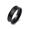 201 Stainless Steel Grooved Finger Ring Settings STAS-WH0027-27D-EB-1