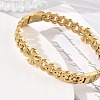 304 Stainless Steel Hinged Cuff Bangles SA-CBAB92B-05G-4