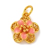 Brass Enamel Pendants KK-U042-14G-02-1