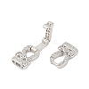 925 Sterling Silver Micro Pave Clear Cubic Zirconia Fold Over Clasps STER-P060-44P-2