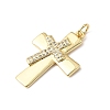 Easter Brass Micro Pave Clear Cubic Zirconia Pendants KK-E799-05A-G-2