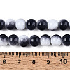 Two Tone Opaque Baking Paint Glass Beads Strands DGLA-Q027-8mm-04-4