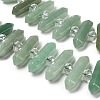 Natural Green Aventurine Double Terminated Point Beads Strands G-H069-B14-01-4