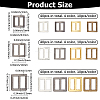 120Pcs 12 Styles Alloy Tri-Glide Adjuster Buckles FIND-CY0001-82-2