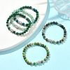 6mm Gemstone Round Beaded Stretch Bracelets BJEW-JB10923-2