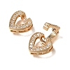 Brass Micro Pave Clear Cubic Zirconia Fold Over Clasps CU-CBA4292-03G-2