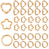 180Pcs 3 Styles CCB Plastic Bead Frame CCB-SP0001-08G-1