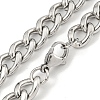 Non-Tarnish 201 Stainless Steel Cuban Link Chain Necklaces for Women and Men NJEW-F322-03P-03-1