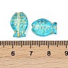 Electroplate and Golden Metal Enlaced Glass Beads EGLA-T029-01C-3