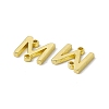 Rack Plating Brass Letter Connector Charms KK-C007-38G-M-3