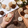 15Pcs 3 Colors Wicker Rattan Balls AJEW-SC0004-25C-3