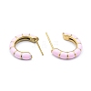 Enamel C-shape Stud Earrings EJEW-N052-05B-3