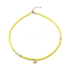 Brass Evil Eye Pendant Necklace with Cubic Zirconia NJEW-JN03909-3
