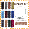 12 Rolls 12 Colors Round Waxed Polyester Twisted Cord YC-CL0001-03B-2