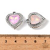 UV Plating Alloy Glass Pendants FIND-K032-16P-2