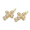 Brass Micro Pave Cubic Zirconia Pendants ZIRC-N039-157A-NF-3