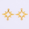 Alloy Open Back Bezel Pendants PALLOY-WH0071-24G-1