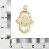 Brass Micro Pave Clear Cubic Zirconia Pendants KK-Q813-04G-4