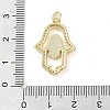 Brass Micro Pave Clear Cubic Zirconia Pendants KK-Q813-04G-4