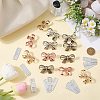 12Pcs 4 Colors Bowknot Alloy Decorative Buckles FIND-CP0003-70-4