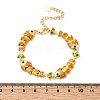 Brass Micro Pave Cubic Zirconia Link Chain Bracelets for Women BJEW-H639-01G-7