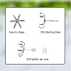 925 Sterling Silver Stud Earring Findings STER-DC0001-48-4