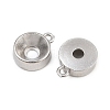 304 Stainless Steel Charm Rhinestone Settings SA-CBAC865-01D-P-2