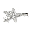 Brass Micro Pave Cubic Zirconia Pendants KK-Z134-18P-02-2