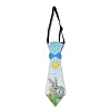 Easter Theme Rabbit Egg Glitter Felt Necktie LS-AJEW-C030-01C-1
