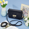 2Pcs 2 Colors Black Flat PU Leather Handbag Chain Straps PURS-BBC0001-01-3