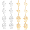 16Pcs 4 Style Ion Plating(IP) 201 Stainless Steel Pendants STAS-DC0006-38-1