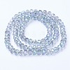 Electroplate Transparent Glass Beads Strands EGLA-A034-T6mm-Y05-2