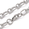 Tarnish Resistant Unisex 304 Stainless Steel Textured Cable Chain Necklaces LS-STAS-L127-01P-2