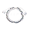 Round Natural Selenite Braided Beaded Bracelets BJEW-JB10363-1