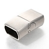 Tarnish Resistant 304 Stainless Steel Magnetic Clasps with Glue-in Ends STAS-C020-09P-1