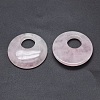 Natural Rose Quartz Pendants G-P384-A-2