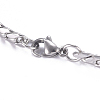 Men's 304 Stainless Steel Cuban Link Chain Bracelets BJEW-G631-07P-2