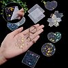 16Pcs 4 Style Transparent Acrylic Pendants FIND-NB0002-58-5