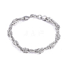 304 Stainless Steel Rope Chain Bracelets BJEW-G631-09P-1