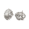 304 Stainless Steel Flower Stud Earrings EJEW-Z068-04P-2