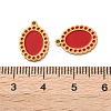 Ion Plating(IP) 304 Stainless Steel Red Enamel Charms STAS-M102-65G-3