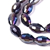 Electroplate Transparent Glass Beads Strands GL-N002-01A-A19-3