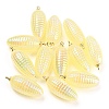 UV Plating Acrylic Iridescent Imitation Shell Charms OACR-P023-04G-1