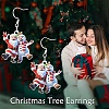 Acrylic Santa Claus Dangle Earrings EJEW-YWC0001-01-6