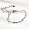 Brass Snake Chain Bracelets for Women BJEW-H639-08P-1