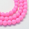 Baking Painted Glass Round Bead Strands X-DGLA-Q020-8mm-23-1